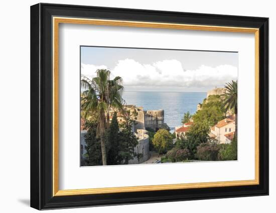 Croatia, Dubrovnik. Walled old city and Fort St. Lawrence. Adriatic.-Trish Drury-Framed Photographic Print