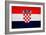 Croatia Flag Design with Wood Patterning - Flags of the World Series-Philippe Hugonnard-Framed Art Print