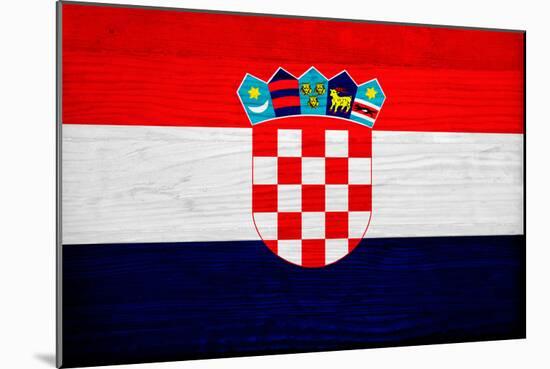Croatia Flag Design with Wood Patterning - Flags of the World Series-Philippe Hugonnard-Mounted Art Print
