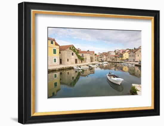 Croatia, Hvar Island, Vrboska. Known as Little Venice for its canals and bridges.-Trish Drury-Framed Photographic Print