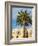 Croatia, Hvar. Palm trees and shadow along the promenade.-Julie Eggers-Framed Photographic Print