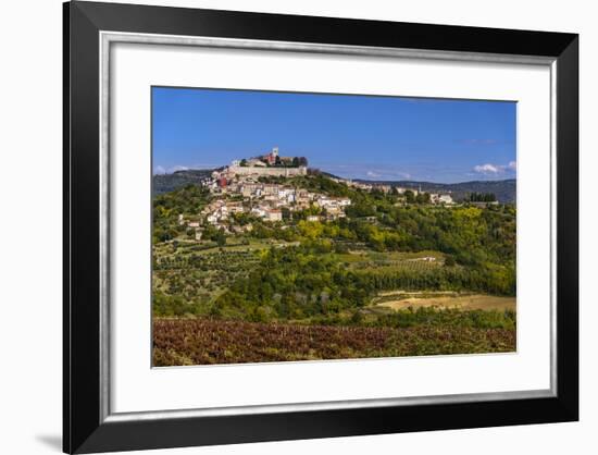 Croatia, Istria, Mirnska Dolina, Motovun, Town View-Udo Siebig-Framed Photographic Print