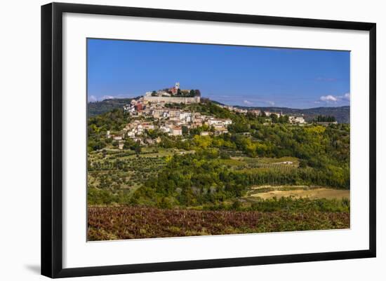 Croatia, Istria, Mirnska Dolina, Motovun, Town View-Udo Siebig-Framed Photographic Print