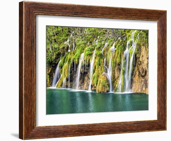 Croatia. National Park Plitvice Lakes, waterfalls in the Parco Nazionale dei laghi di Plitvice-Terry Eggers-Framed Photographic Print