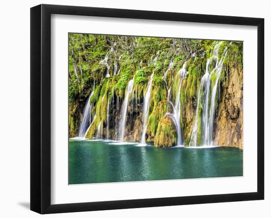 Croatia. National Park Plitvice Lakes, waterfalls in the Parco Nazionale dei laghi di Plitvice-Terry Eggers-Framed Photographic Print