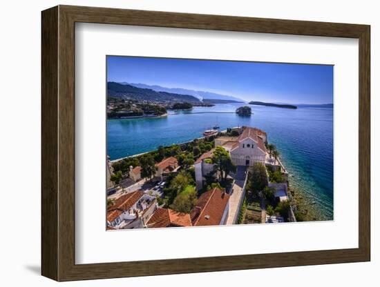 Croatia, Old Town with Cathedral in Front of Velebit Mountain-Udo Siebig-Framed Photographic Print