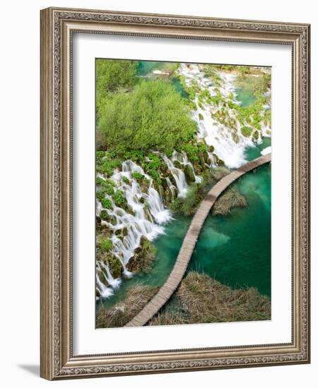 Croatia, Plitvice Lakes National Park. Boardwalk along the Plitvice lakes national park.-Julie Eggers-Framed Photographic Print