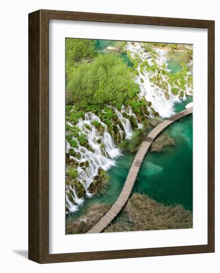 Croatia, Plitvice Lakes National Park. Boardwalk along the Plitvice lakes national park.-Julie Eggers-Framed Photographic Print