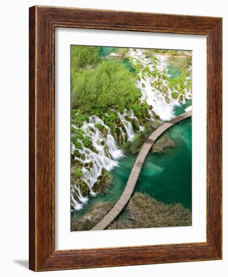 Croatia, Plitvice Lakes National Park. Boardwalk along the Plitvice lakes national park.-Julie Eggers-Framed Photographic Print