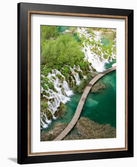 Croatia, Plitvice Lakes National Park. Boardwalk along the Plitvice lakes national park.-Julie Eggers-Framed Photographic Print