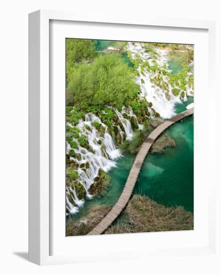 Croatia, Plitvice Lakes National Park. Boardwalk along the Plitvice lakes national park.-Julie Eggers-Framed Photographic Print