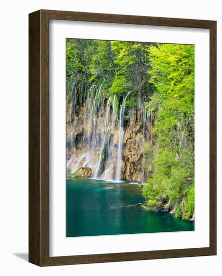 Croatia, Plitvice Lakes National Park. The Plitvice Lakes in the National Park Plitvicka Jezera.-Julie Eggers-Framed Photographic Print