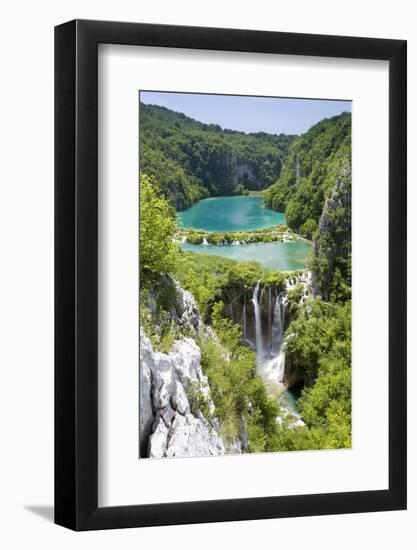 Croatia, Plitvice National-Park, Cascades, Seas, Landscape-Reception-Rainer Mirau-Framed Photographic Print