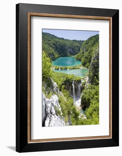 Croatia, Plitvice National-Park, Cascades, Seas, Landscape-Reception-Rainer Mirau-Framed Photographic Print