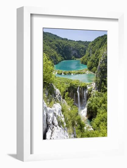 Croatia, Plitvice National-Park, Cascades, Seas, Landscape-Reception-Rainer Mirau-Framed Photographic Print