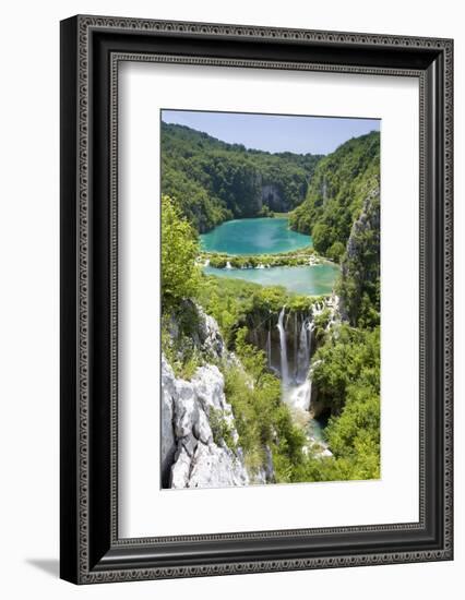 Croatia, Plitvice National-Park, Cascades, Seas, Landscape-Reception-Rainer Mirau-Framed Photographic Print