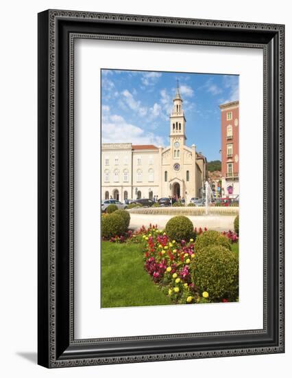 Croatia, Split. Church and Monastery of St. Francis and fountain of Franjo Tudman Square.-Trish Drury-Framed Photographic Print