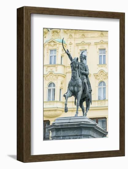 Croatia, Zagreb, Jelacic Square, Statue of Ban Jelacic-Rob Tilley-Framed Photographic Print