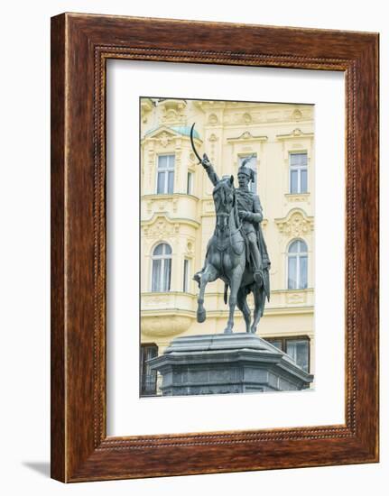 Croatia, Zagreb, Jelacic Square, Statue of Ban Jelacic-Rob Tilley-Framed Photographic Print