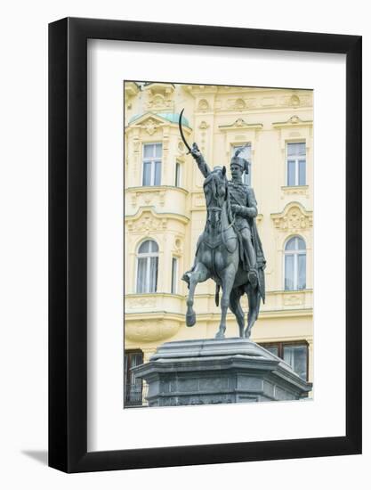 Croatia, Zagreb, Jelacic Square, Statue of Ban Jelacic-Rob Tilley-Framed Photographic Print