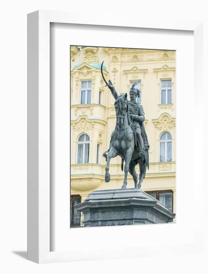 Croatia, Zagreb, Jelacic Square, Statue of Ban Jelacic-Rob Tilley-Framed Photographic Print