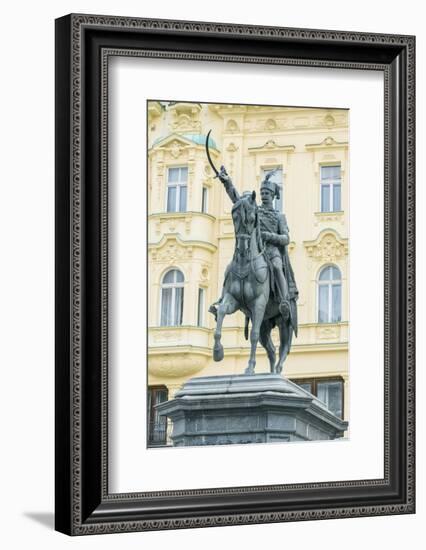 Croatia, Zagreb, Jelacic Square, Statue of Ban Jelacic-Rob Tilley-Framed Photographic Print