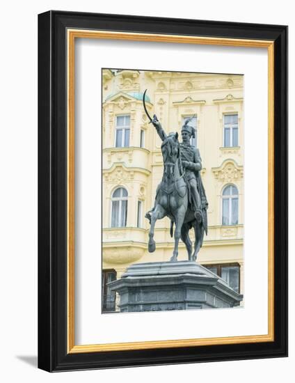 Croatia, Zagreb, Jelacic Square, Statue of Ban Jelacic-Rob Tilley-Framed Photographic Print