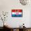 Croatian Flag-daboost-Framed Stretched Canvas displayed on a wall