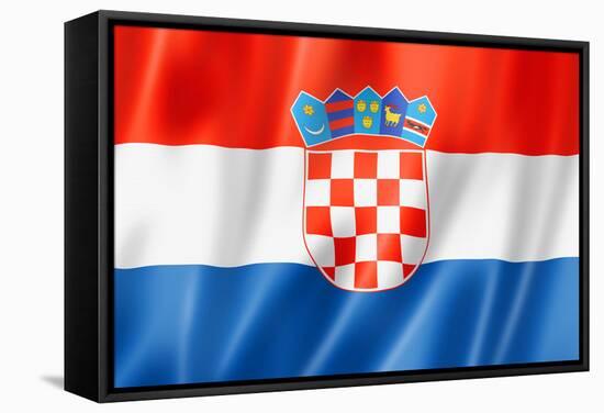 Croatian Flag-daboost-Framed Stretched Canvas