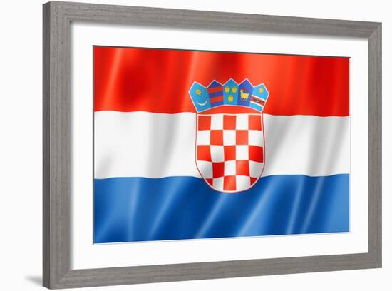 Croatian Flag-daboost-Framed Art Print