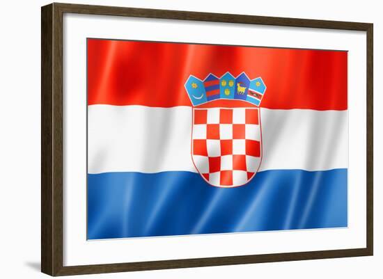 Croatian Flag-daboost-Framed Art Print