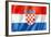Croatian Flag-daboost-Framed Art Print