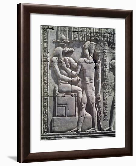 Crocodile-God Sobek and King Ptolemy VI Philometor-null-Framed Giclee Print