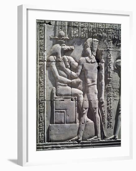 Crocodile-God Sobek and King Ptolemy VI Philometor-null-Framed Giclee Print