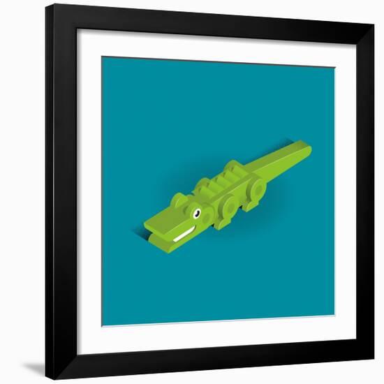 Crocodile-Bo Virkelyst Jensen-Framed Art Print