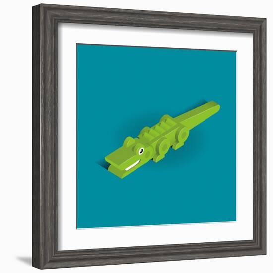 Crocodile-Bo Virkelyst Jensen-Framed Art Print