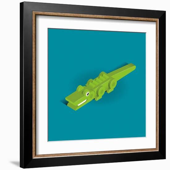 Crocodile-Bo Virkelyst Jensen-Framed Art Print