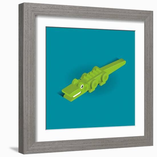 Crocodile-Bo Virkelyst Jensen-Framed Art Print