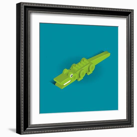 Crocodile-Bo Virkelyst Jensen-Framed Art Print