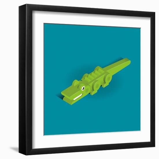 Crocodile-Bo Virkelyst Jensen-Framed Art Print