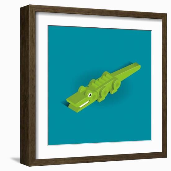 Crocodile-Bo Virkelyst Jensen-Framed Art Print