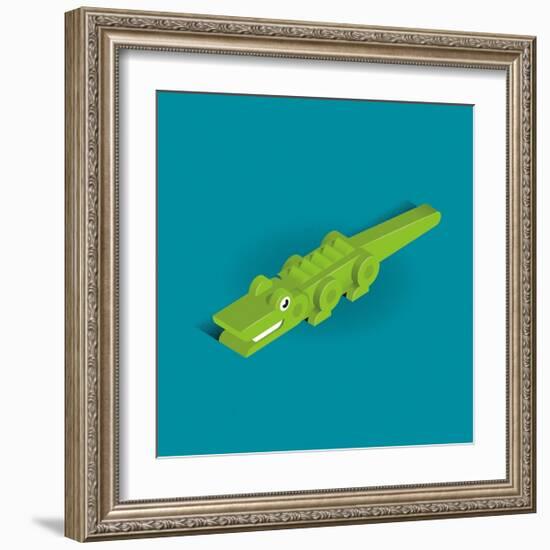 Crocodile-Bo Virkelyst Jensen-Framed Premium Giclee Print