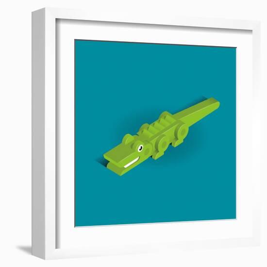 Crocodile-Bo Virkelyst Jensen-Framed Premium Giclee Print