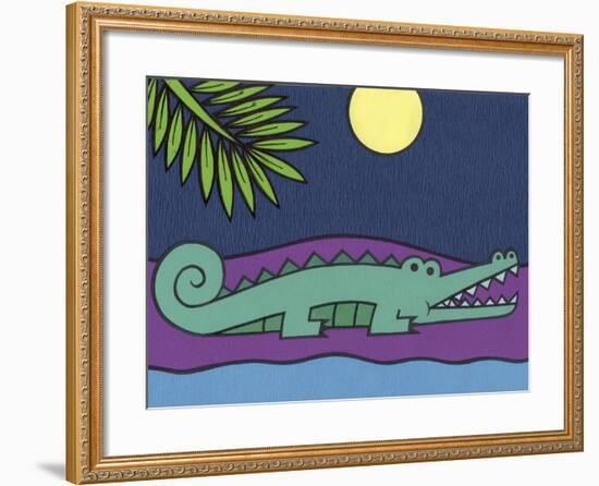Crocodile-Denny Driver-Framed Giclee Print