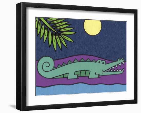 Crocodile-Denny Driver-Framed Giclee Print