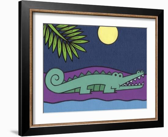 Crocodile-Denny Driver-Framed Giclee Print