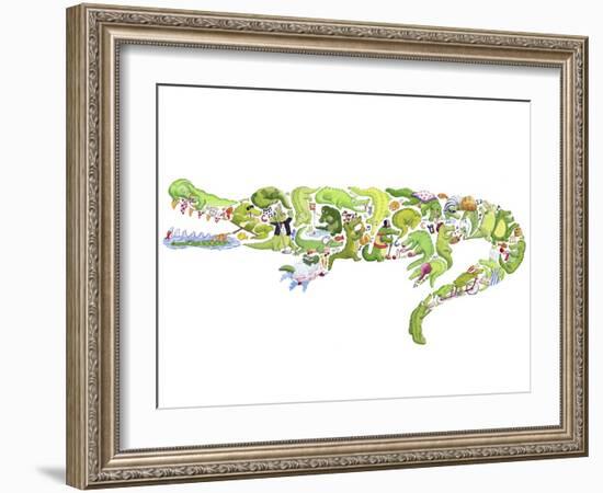 Crocodile-Louise Tate-Framed Giclee Print