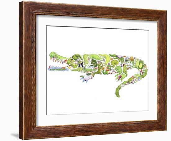 Crocodile-Louise Tate-Framed Giclee Print