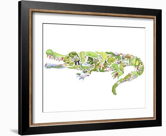 Crocodile-Louise Tate-Framed Giclee Print