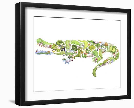 Crocodile-Louise Tate-Framed Giclee Print